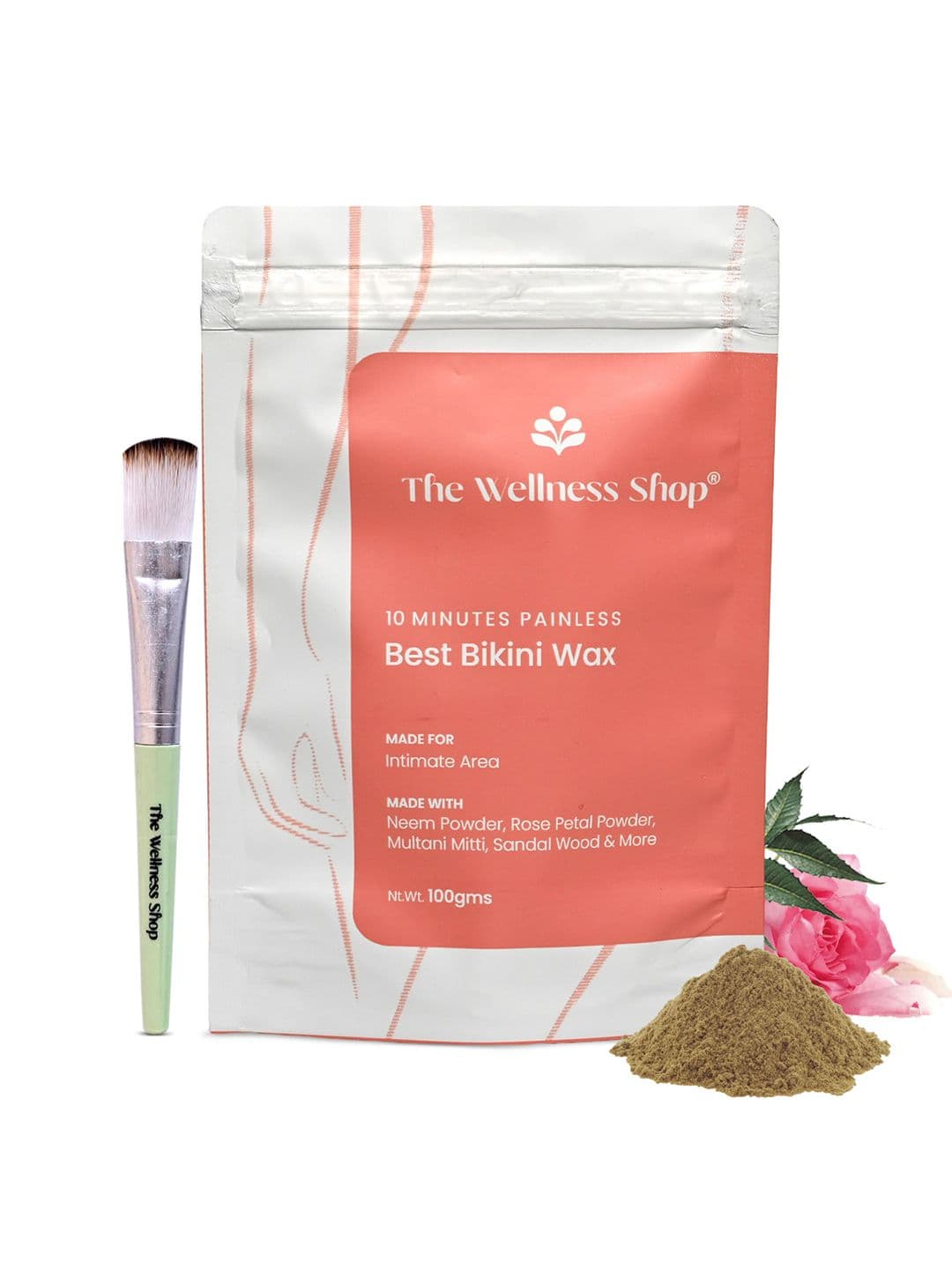 The Wellness Shop Best Bikini Wax - 10 Minutes Herbal Wax Powder - 100g