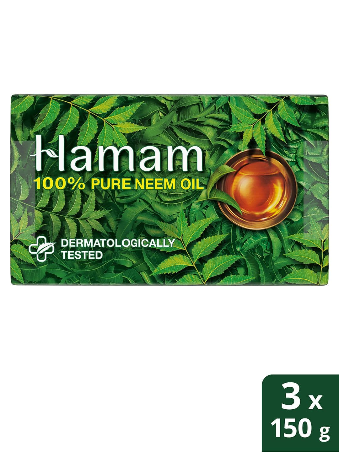 Hamam Set of 3 Pure Neem Oil Soap Bar with Aloe Vera & Tulsi - 150 g each