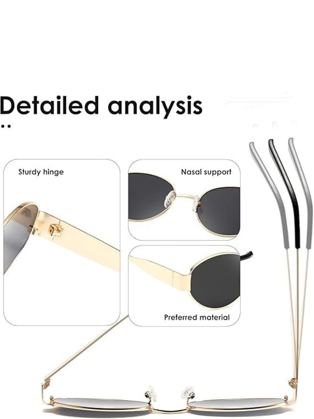 DressBerry Women Round Sunglasses with UV Protected Lens 5888 Gold black