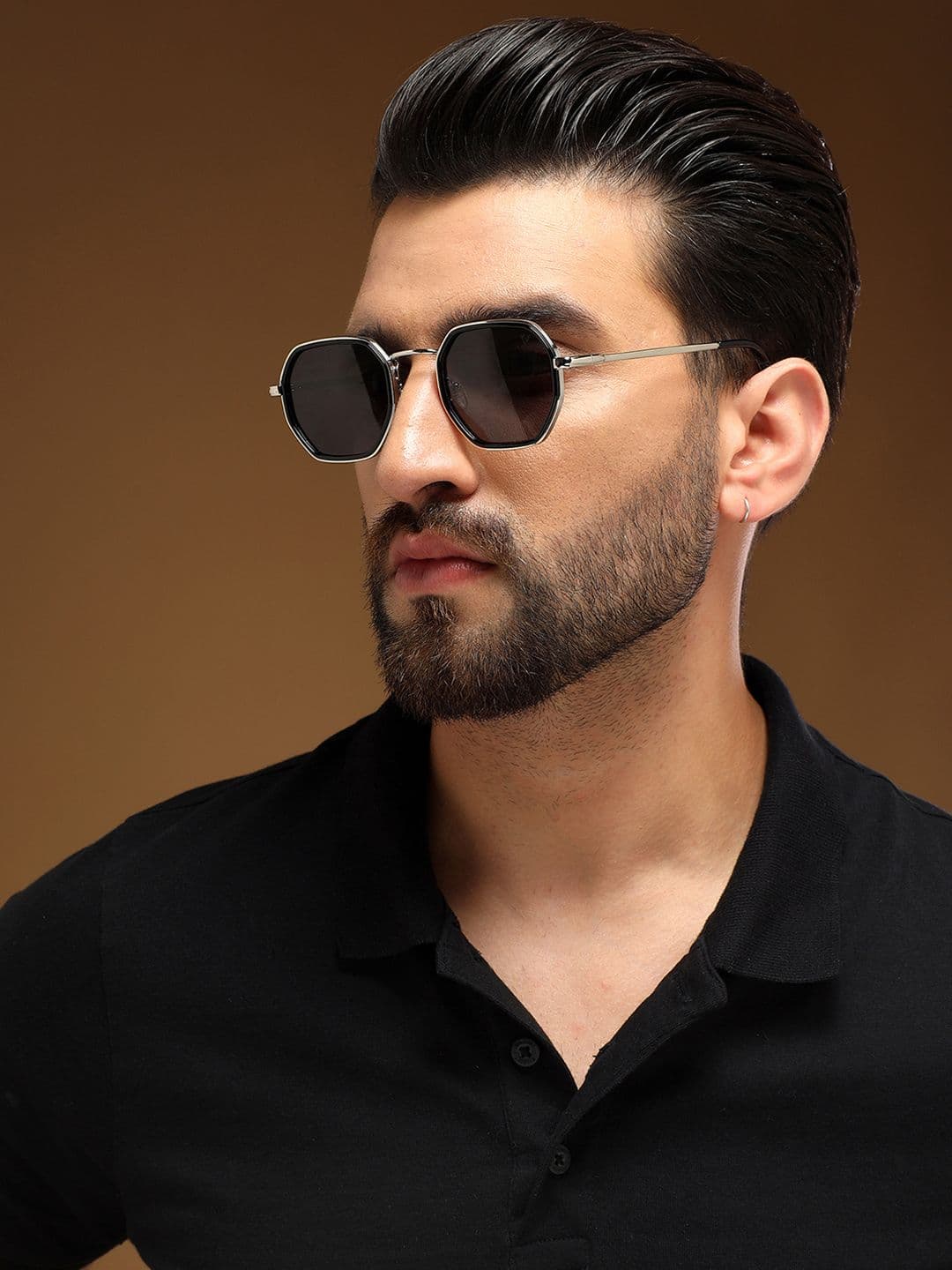 Voyage Unisex Square Sunglasses with Polarised and UV Protected Lens