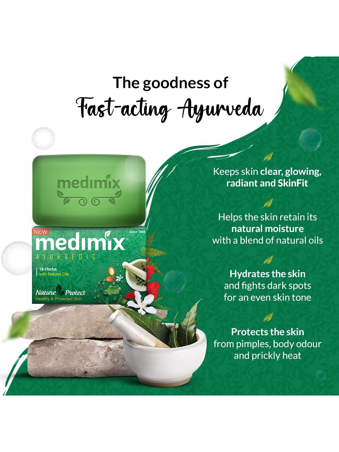 medimix AYURVEDIC Set of 5 Classic 18-Herbs Soap - 125 g each