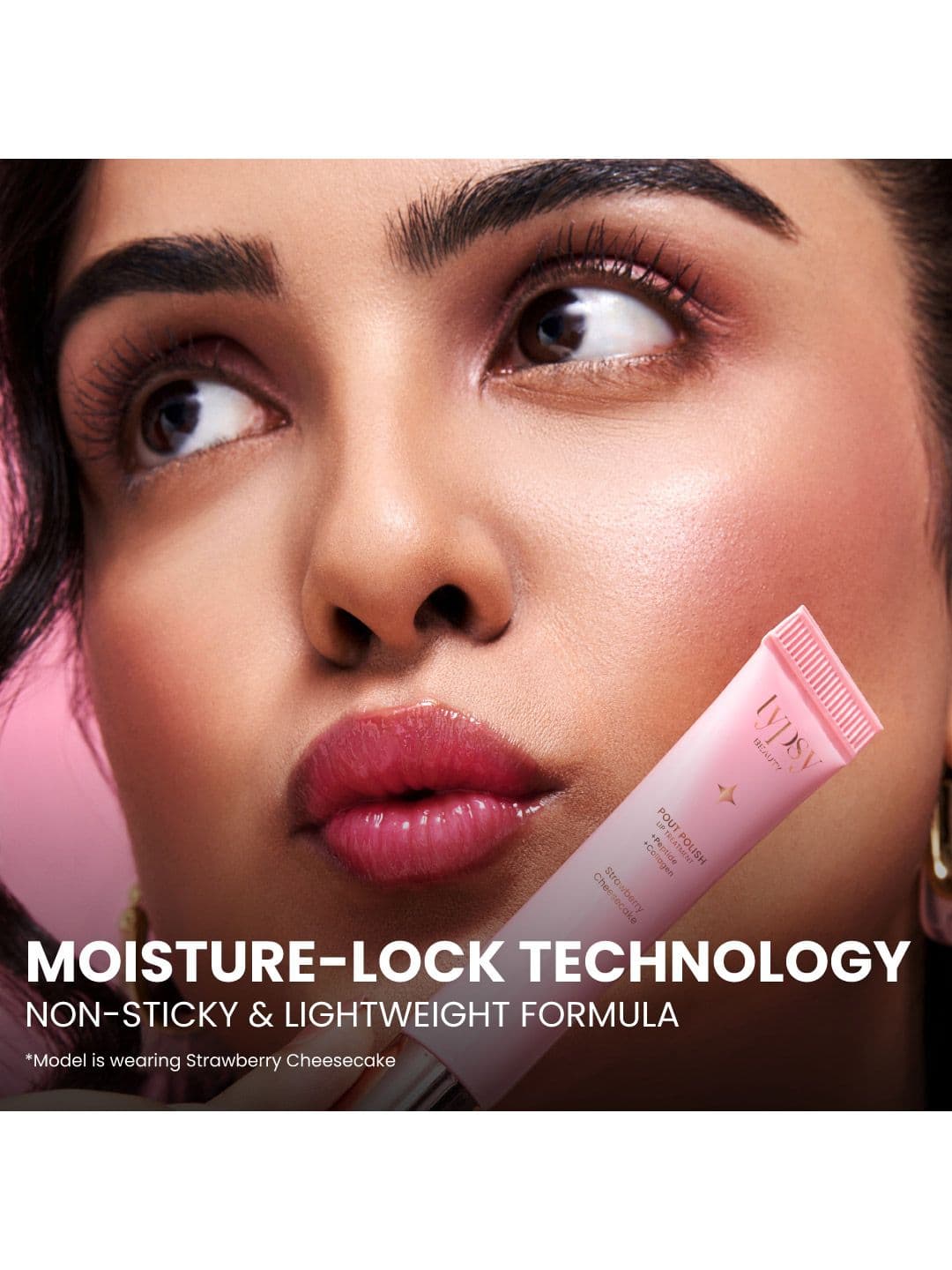 Typsy Beauty Pout Polish Peptide Lip Treatment Balm- 16g - Strawberry Cheesecake 02