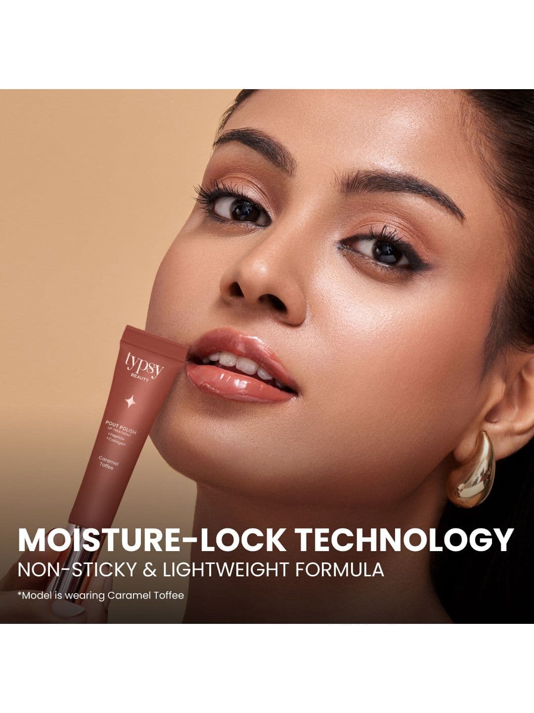 Typsy Beauty Pout Polish Peptide Lip Treatment Balm- 16g - Caramel Toffee 04