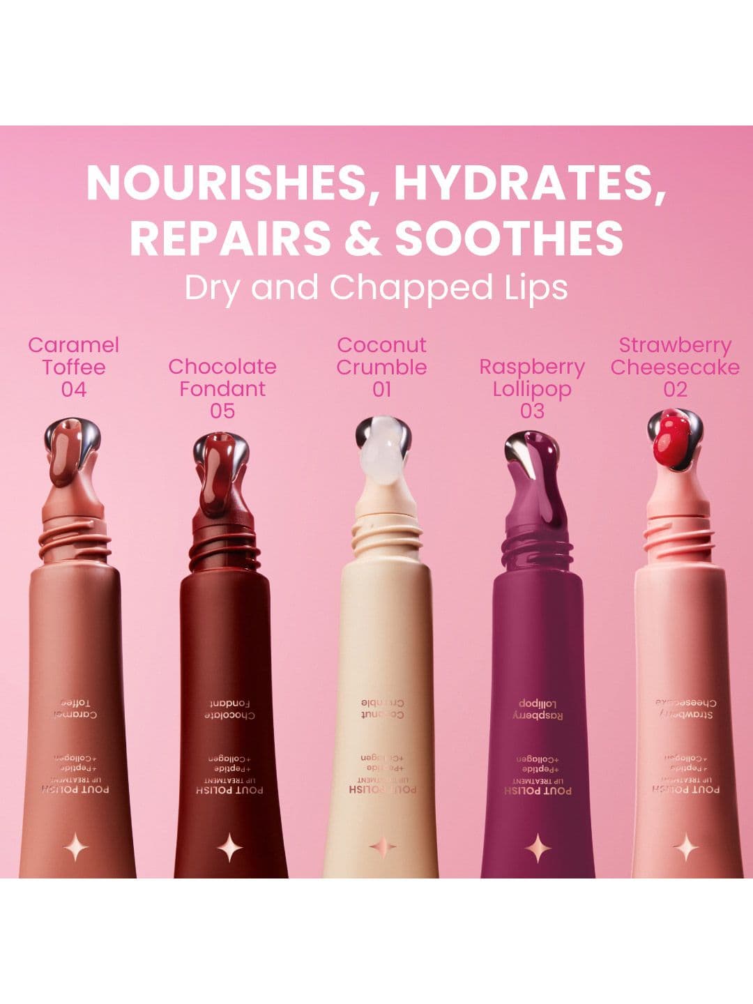 Typsy Beauty Pout Polish Peptide Lip Treatment Balm- 16g - Caramel Toffee 04