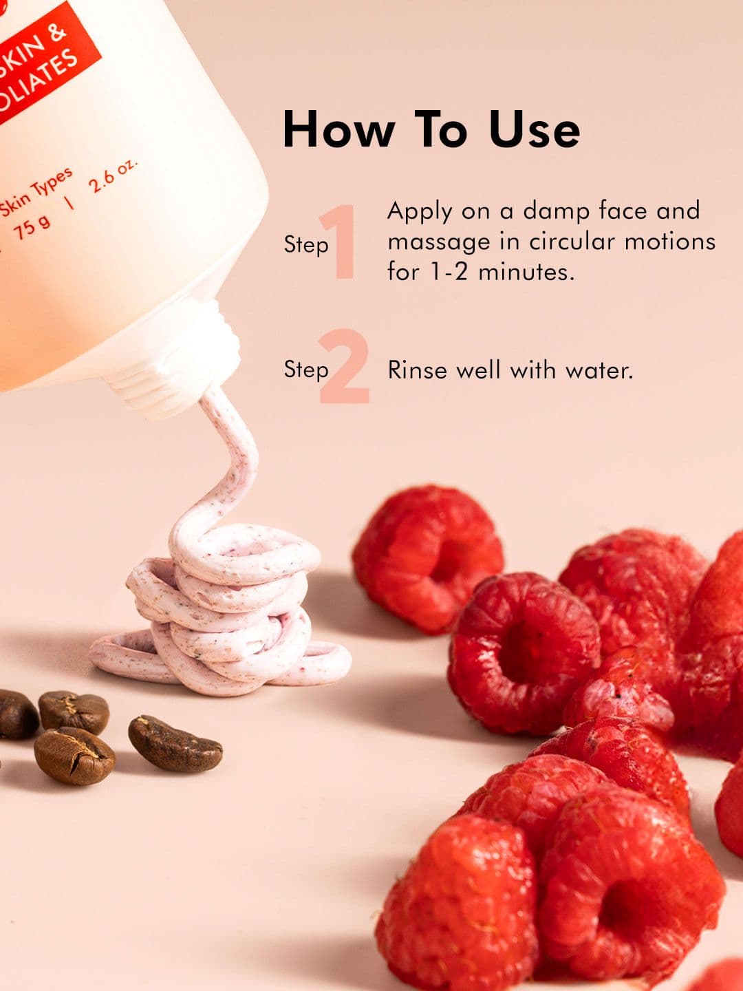 MCaffeine Berries Brightening Coffee Face Scrub With Apricot - 75 g