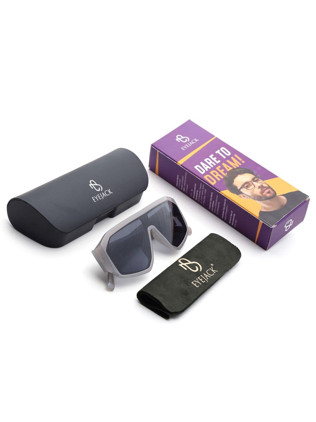 Eyejack by Voyage Unisex Wayfarer Sunglasses with UV Protected Lens ID2329CL862