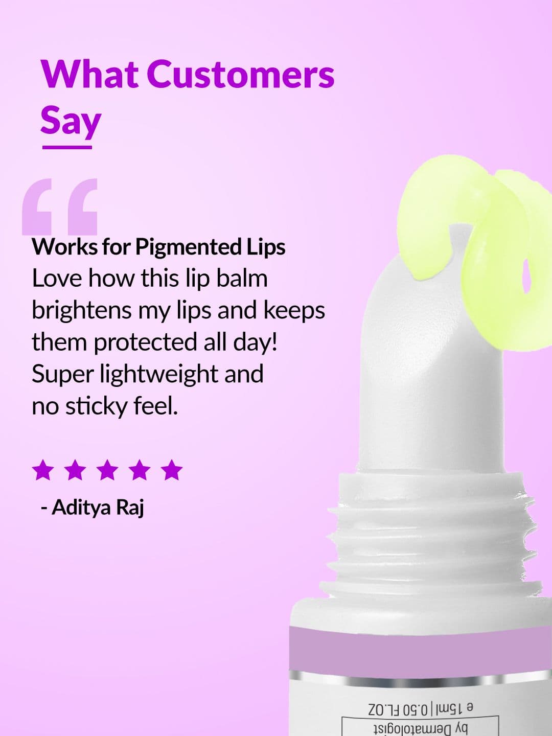 FIXDERMA 4% Kojic Acid SPF 50+PA+++ Brightening LipBalm With 1%Alpha Arbutin 15ml - Purple