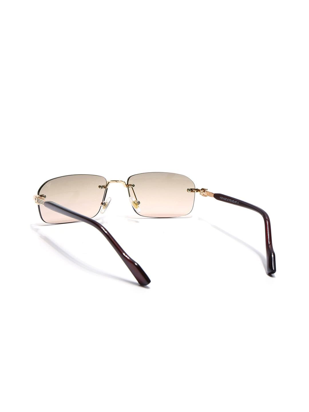 Voyage Unisex Rectangle Rimless Sunglasses with UV Protected Lens - 3012MG6617