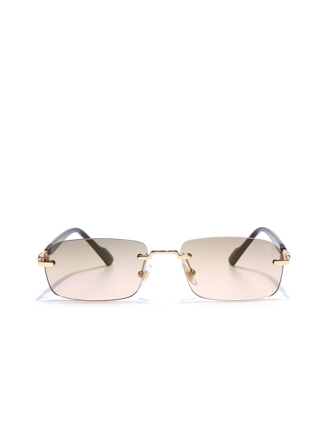 Voyage Unisex Rectangle Rimless Sunglasses with UV Protected Lens - 3012MG6617