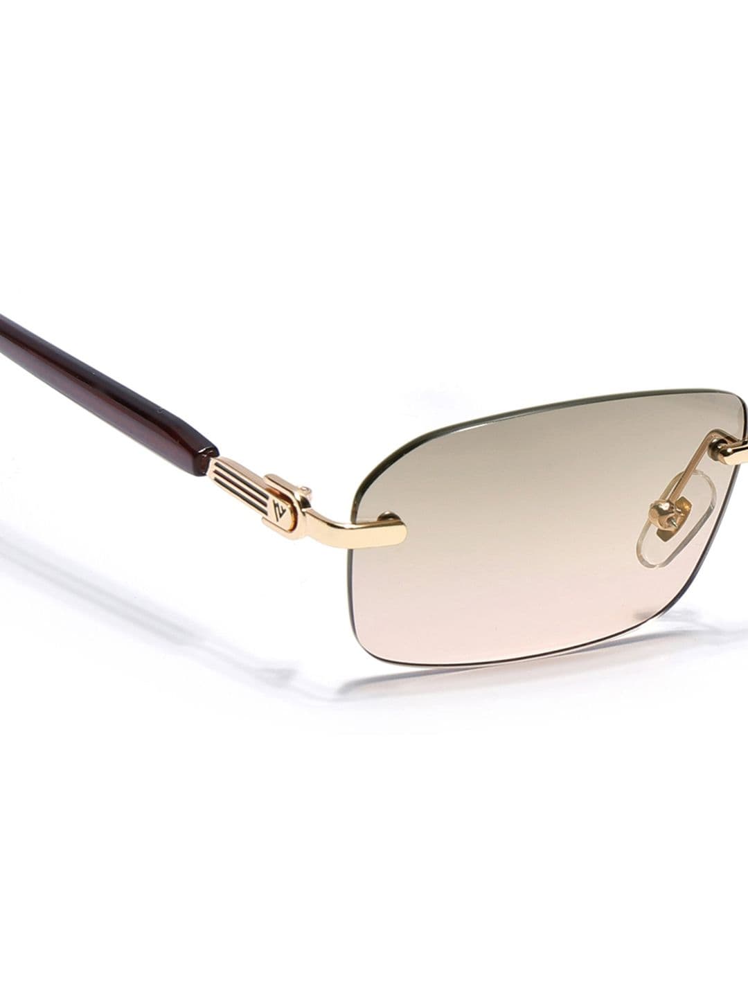 Voyage Unisex Rectangle Rimless Sunglasses with UV Protected Lens - 3012MG6617