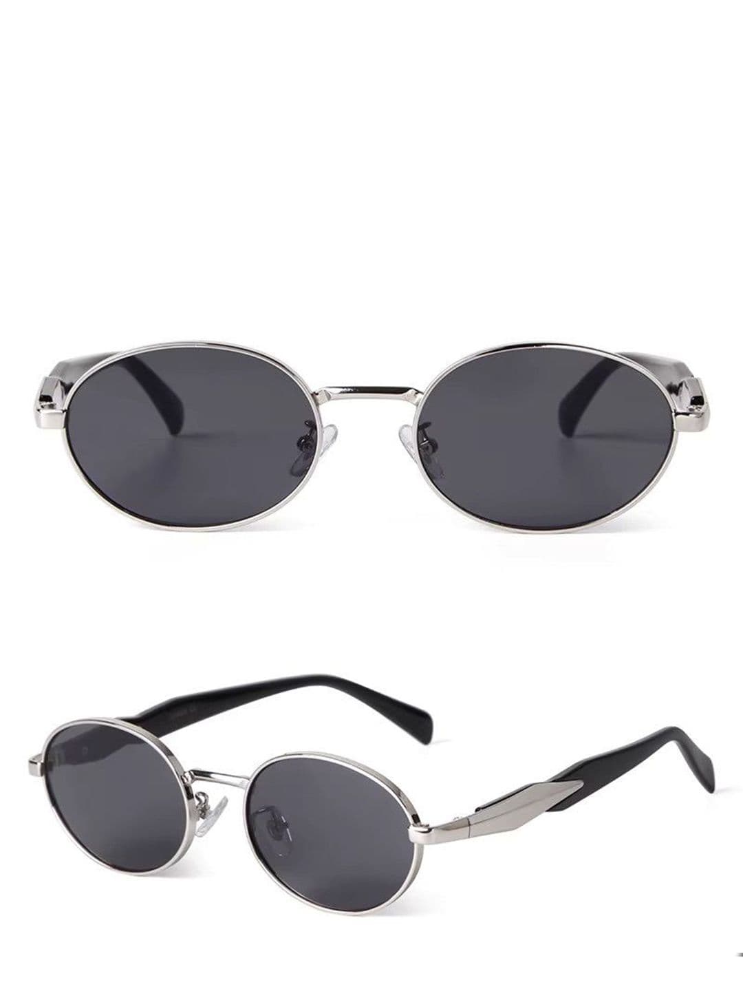 DressBerry Women Round Sunglasses with UV Protected Lens PUSHPA SILVER BLACK