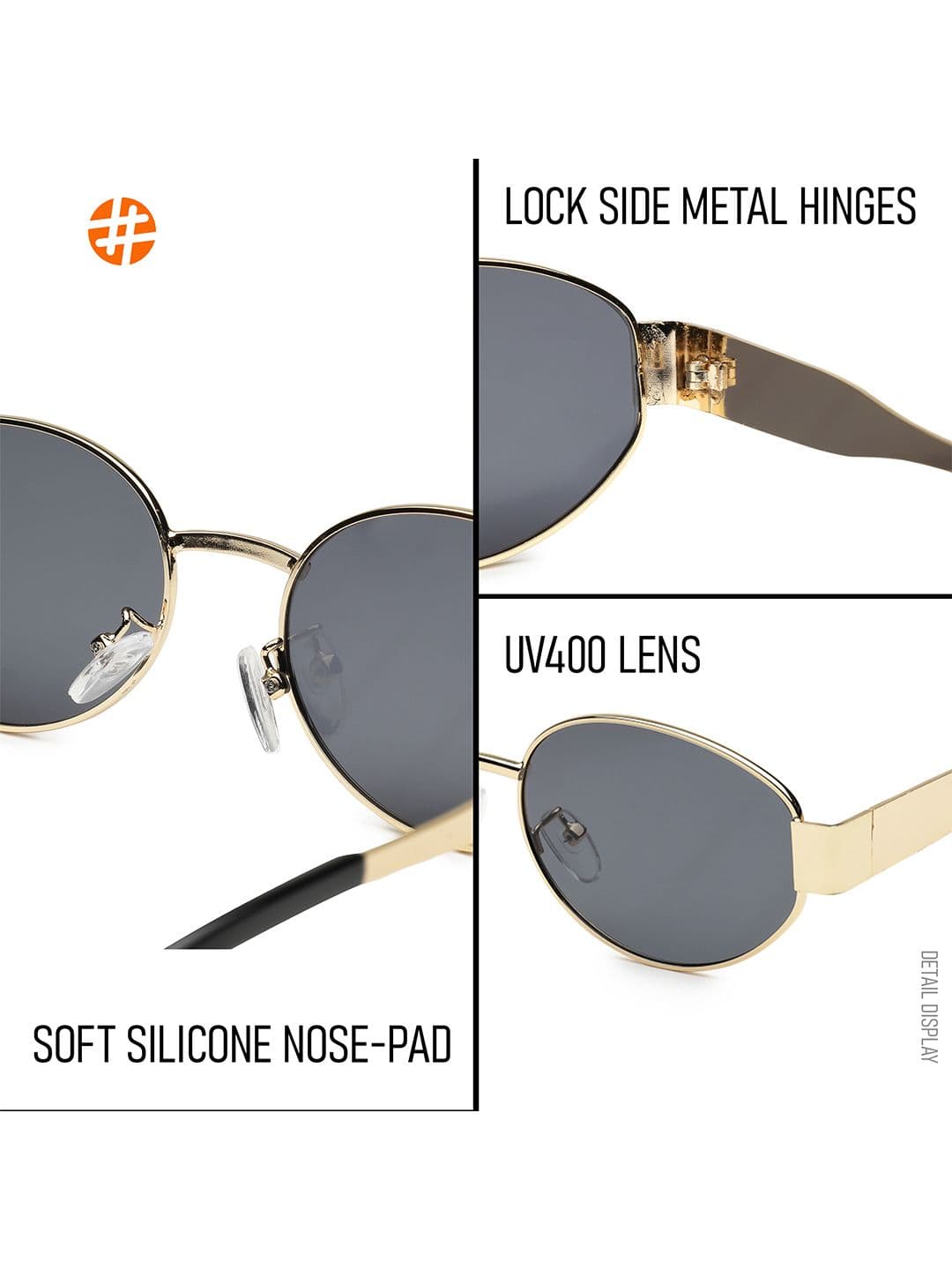 HASHTAG EYEWEAR Women Oval Sunglasses with UV Protected Lens D_VS 2301