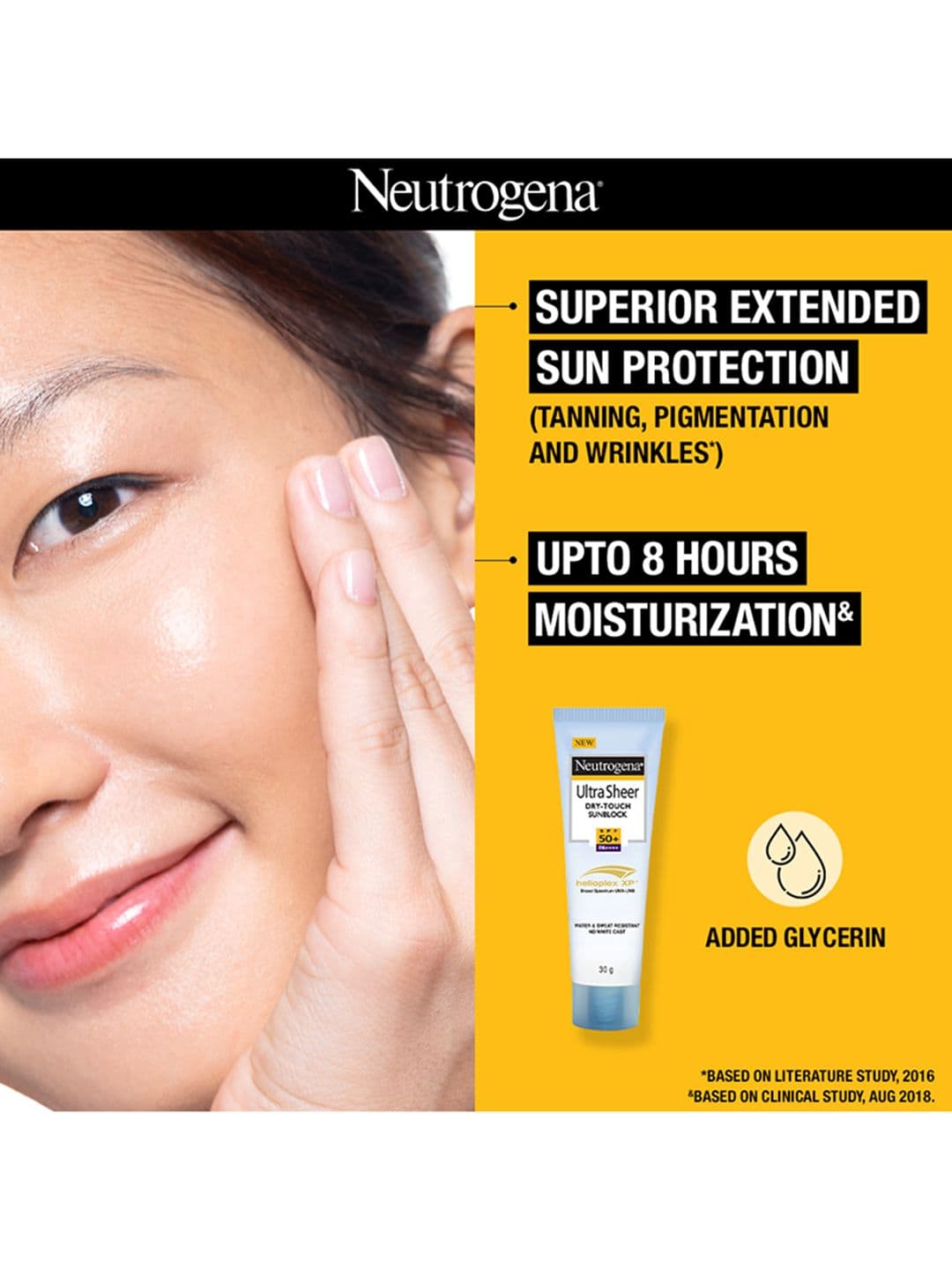 Neutrogena Set of 3 Ultra Sheer SPF50+ Dry Touch Sun Block with Glycerin - 30 g each