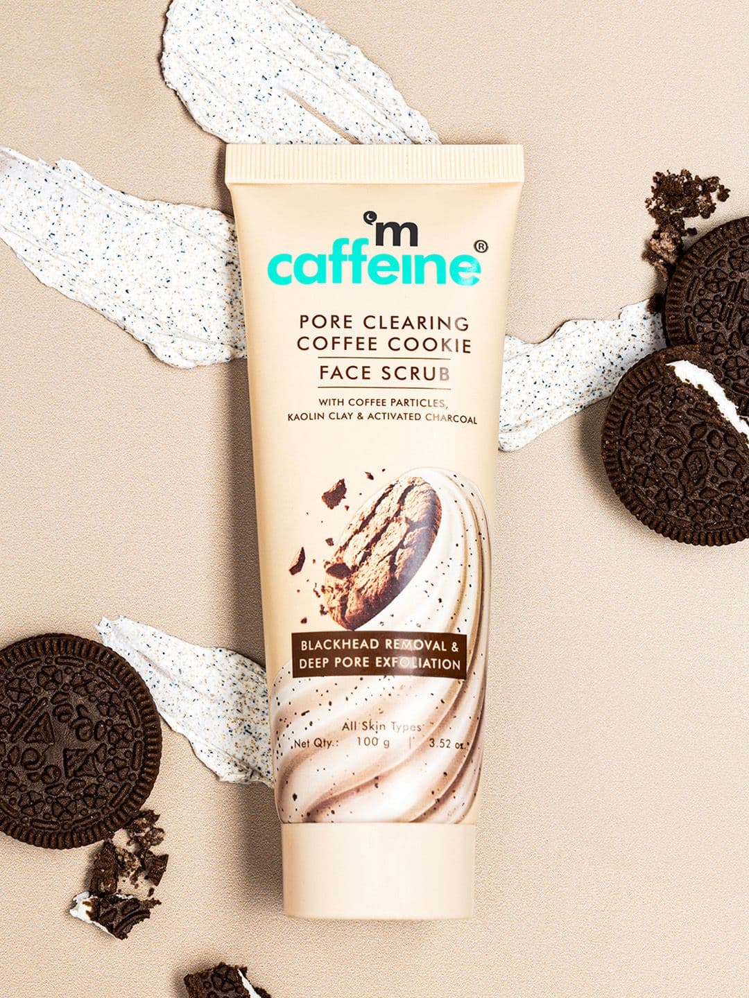 MCaffeine 4.5% Exfoliants Pore Clearing Remove Blackheads Coffee & Cookie Face Scrub 100g
