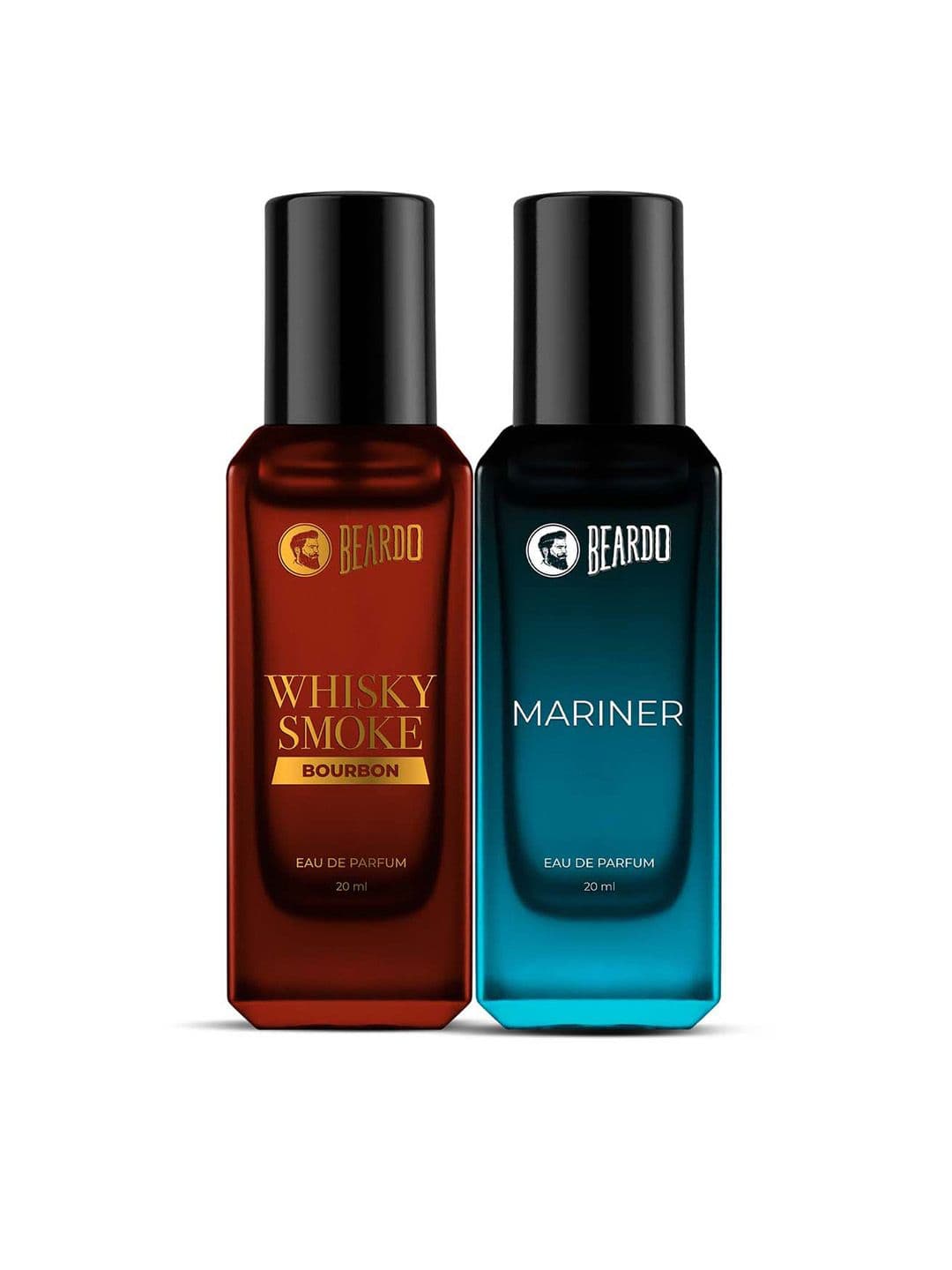 BEARDO Men 2Pcs Long Lasting Eau De Parfum - Whiskey Smoke Bourbon & Mariner - 20ml Each