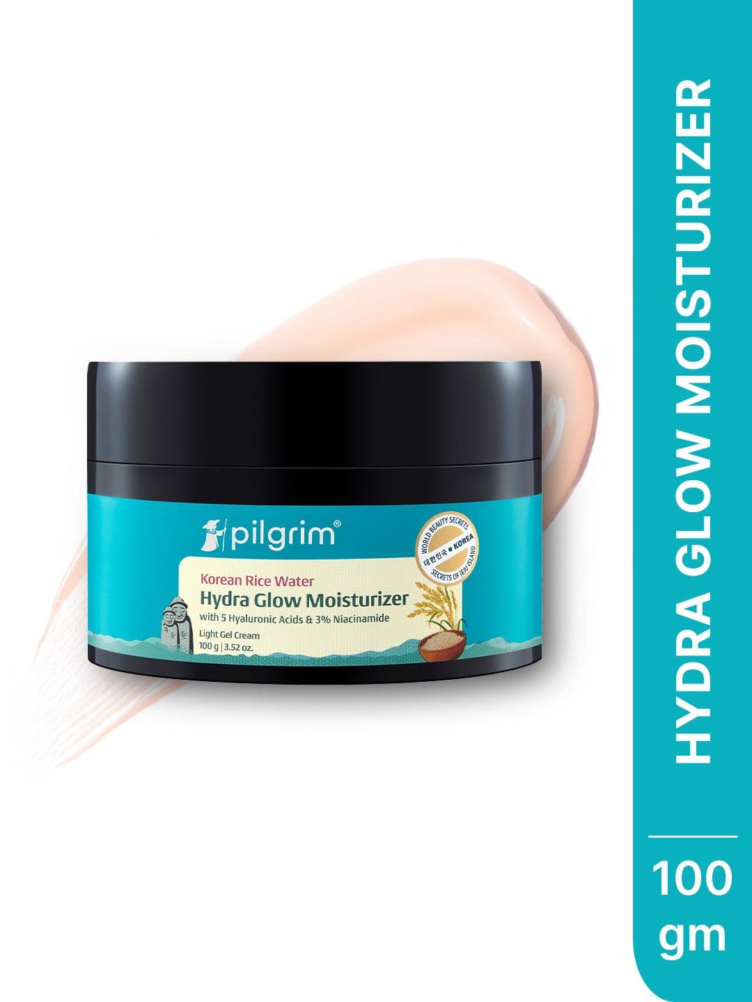 Pilgrim Korean Rice Water Hydra Glow Light Gel Moisturizer With 5x Hydration - 100 g