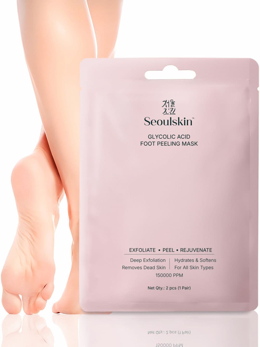 SEOULSKIN Glycolic Acid Foot Peeling Mask For Deep Exfoliation - 2 Pieces