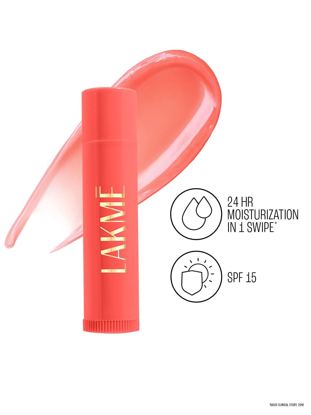 Lakme Lip Love Care Stick 24Hr Moisturization with SPF 15 4.5g - Apricot