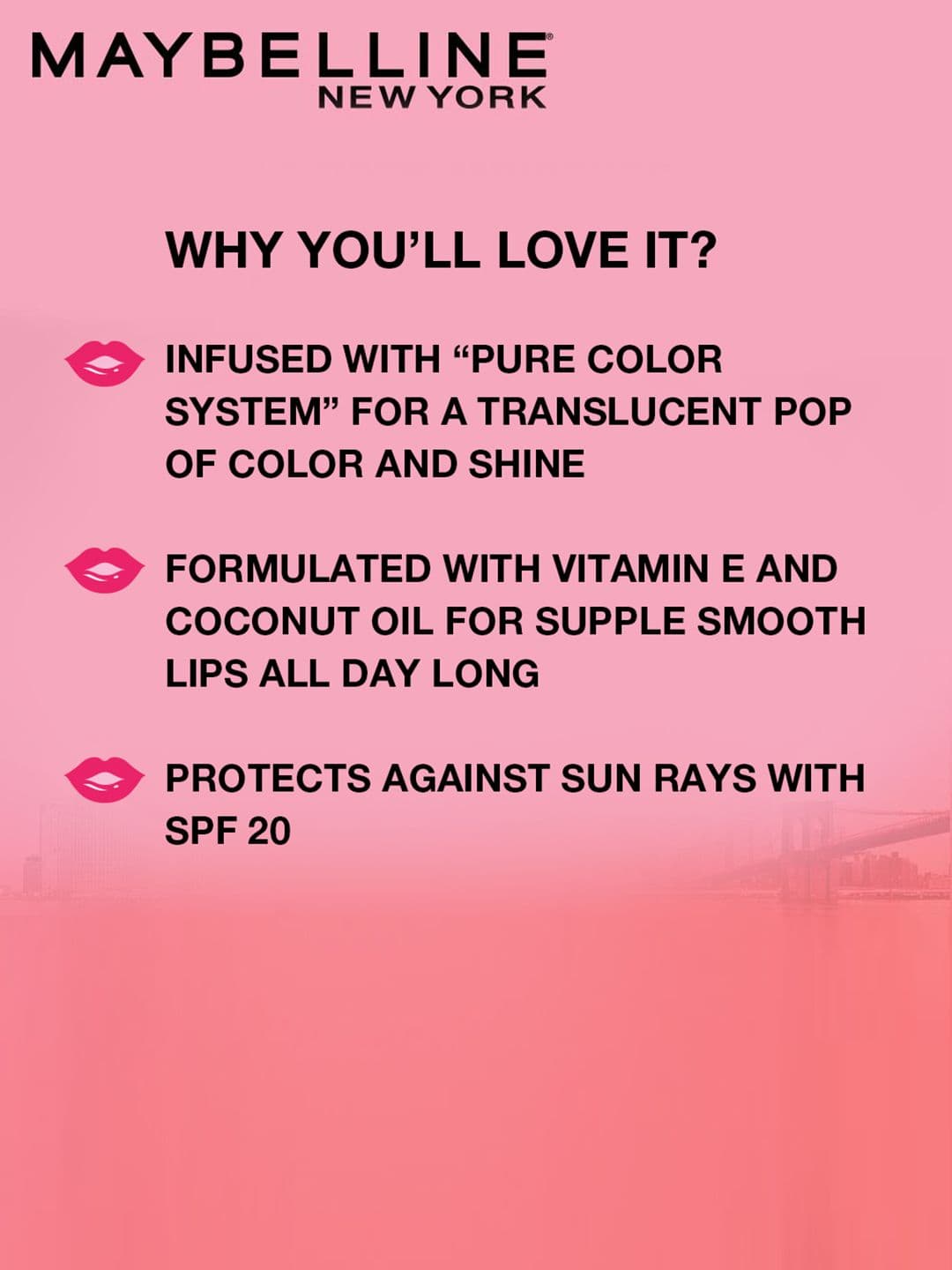 Maybelline New York Baby Lips Tinted Lip Balm 4g - Pink Lolita