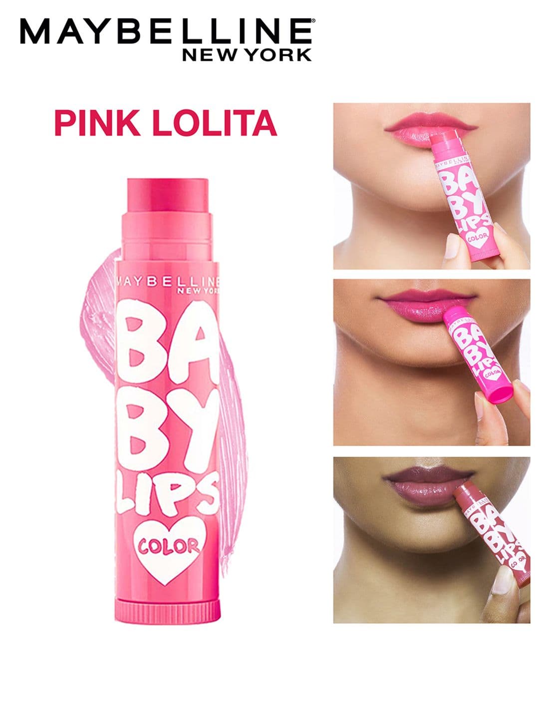Maybelline New York Baby Lips Tinted Lip Balm 4g - Pink Lolita