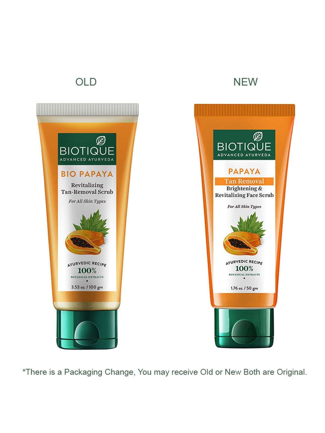 Biotique Papaya Tan Removal Brightening & Revitalizing Face Scrub 100g