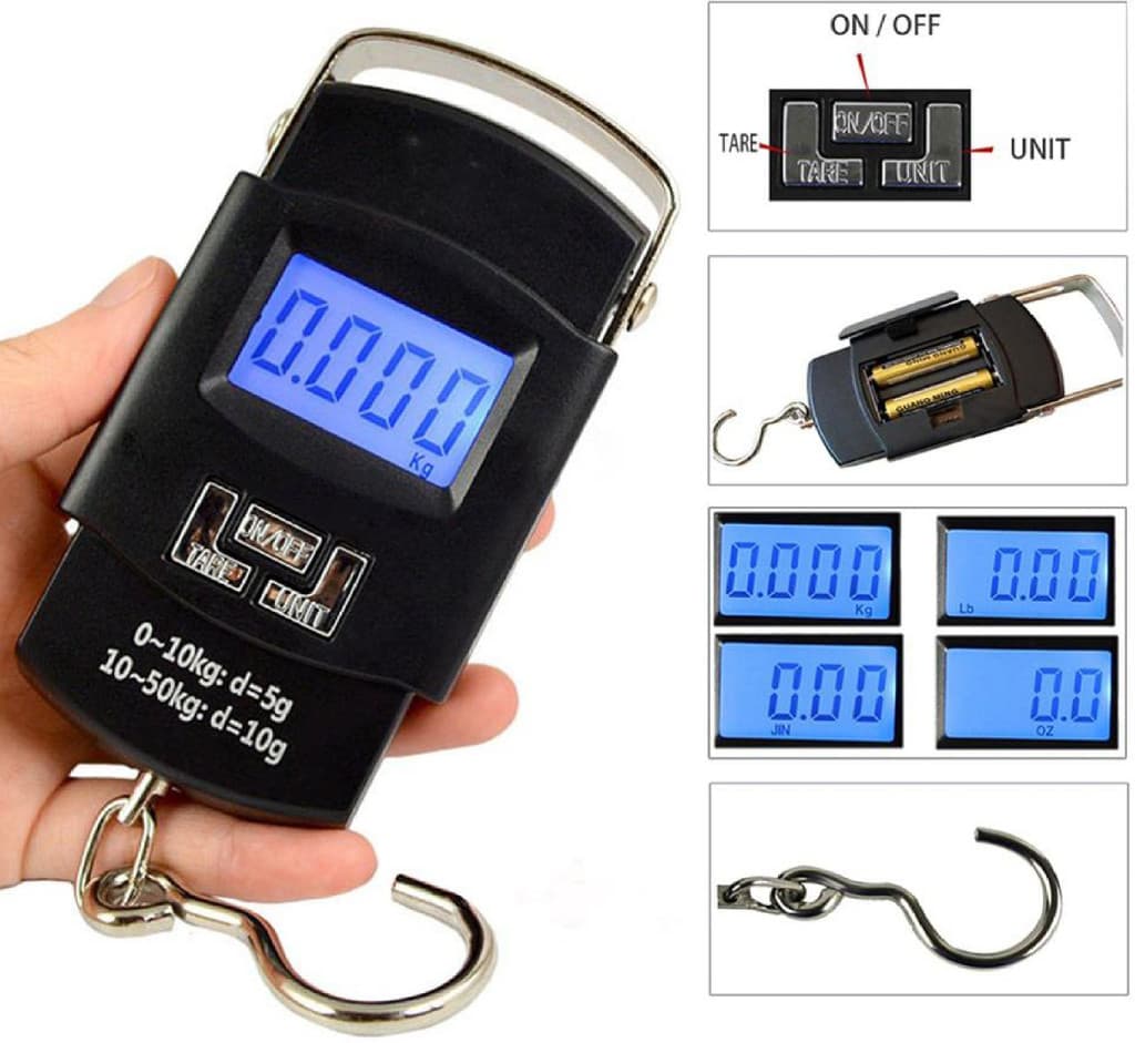 Glancing 50Kg Portable Hanging Luggage Weight Machine Digital for Weighing Household Items i.e. Waste Newspaper, Gas Cylinder, Disposal etc Weighing Scale