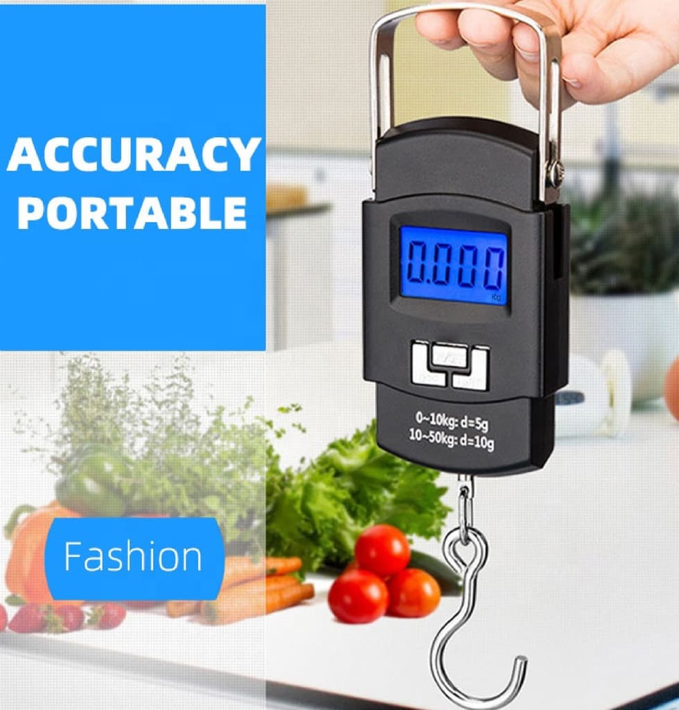 Glancing 50Kg Portable Hanging Luggage Weight Machine Digital for Weighing Household Items i.e. Waste Newspaper, Gas Cylinder, Disposal etc Weighing Scale