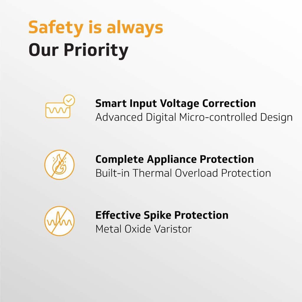 V-Guard Voltino Max Digi 3 A TV Stabilizer for up to 140 cm (55'') Smart TV + Set Top Box + Home Theatre