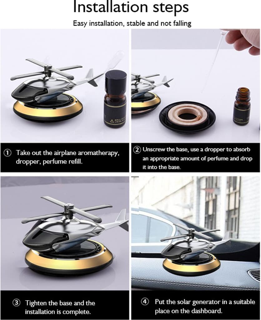AKHANDVRUTI Room Car Air Freshener Solar Perfume Auto Rotation Accessories Interior Decoration Humidifier