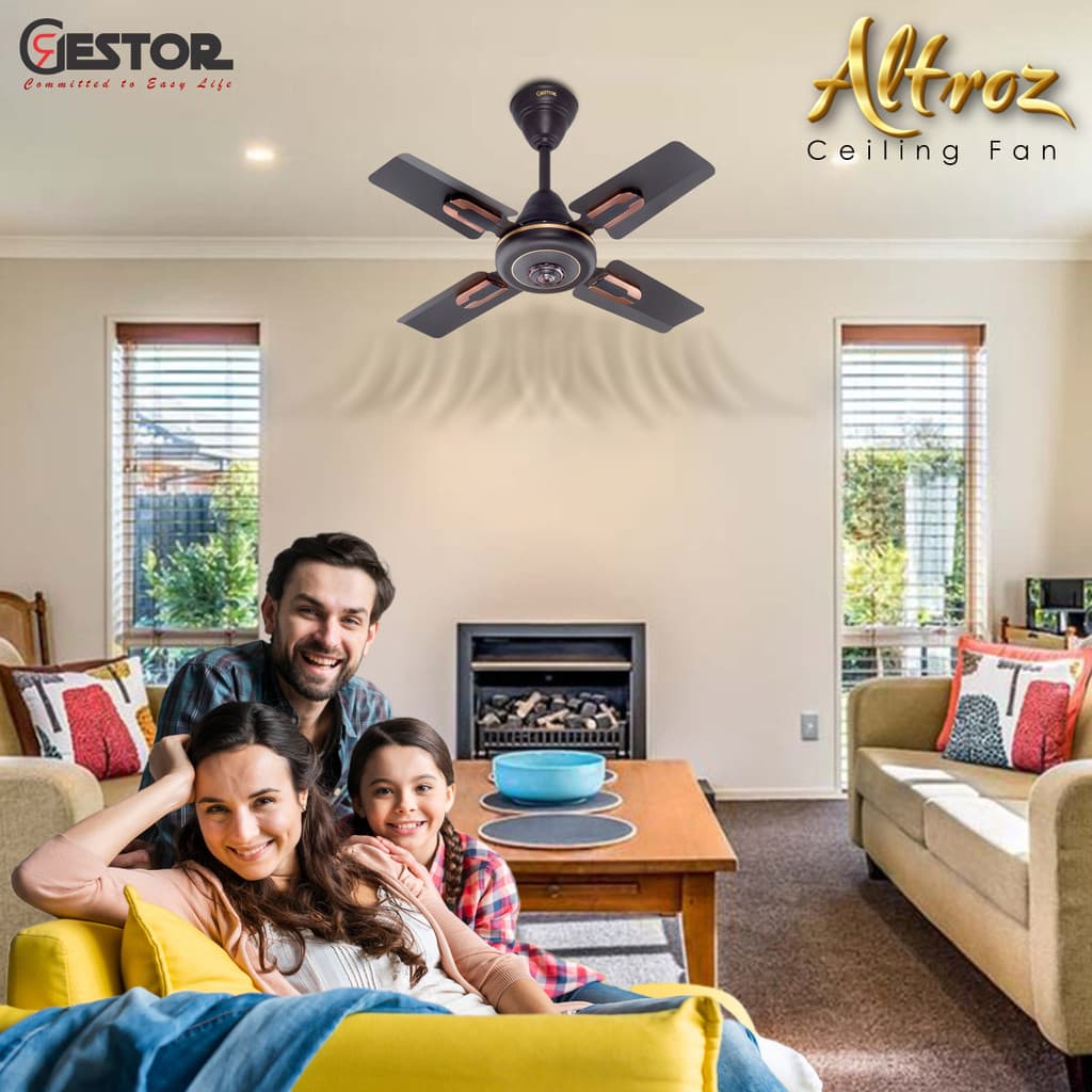 GESTOR ALTROZ Ultra High Speed 24 Inch Decorative with 3 Year Warranty Anti Dust 600 mm Ceiling Fan