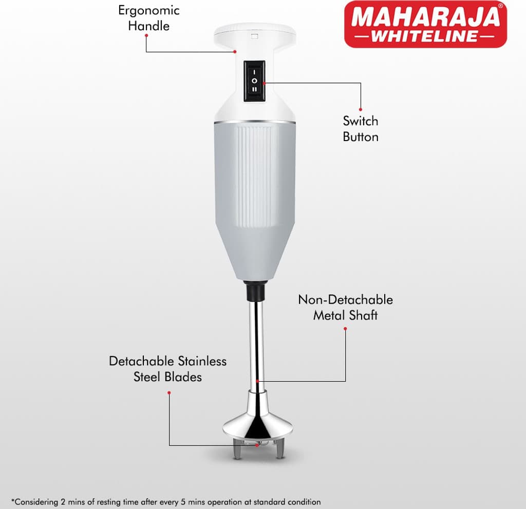 MAHARAJA WHITELINE 250 W Grey Hand Blender