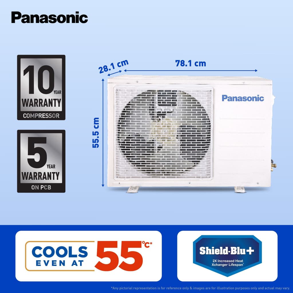 Panasonic 2025 Model 1.5 Ton 5 Star Split Inverter with Wi-fi AC