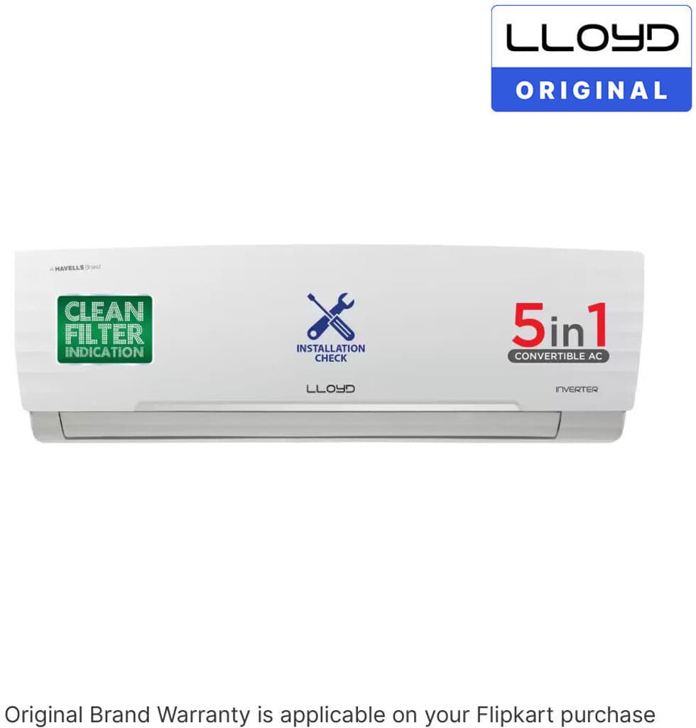 Lloyd 2025 Model 1 Ton 5 Star Split Inverter AC