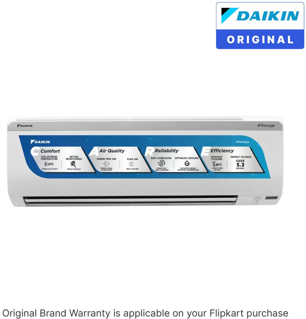 Daikin 2025 Model 1.5 Ton 5 Star Split Inverter AC
