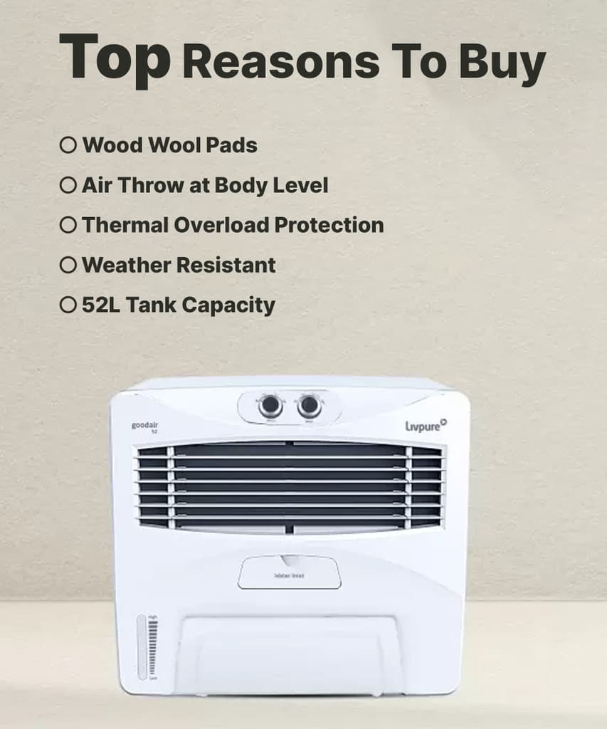 LIVPURE 52 L Window Air Cooler