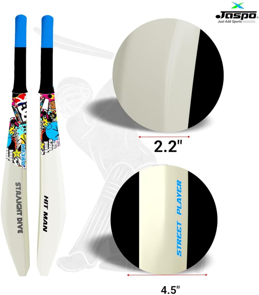 Jaspo Warrior Plastic Tennis Bat Full Size 34x4.5 Inch PVC/Plastic Cricket Bat For 15+ Yrs