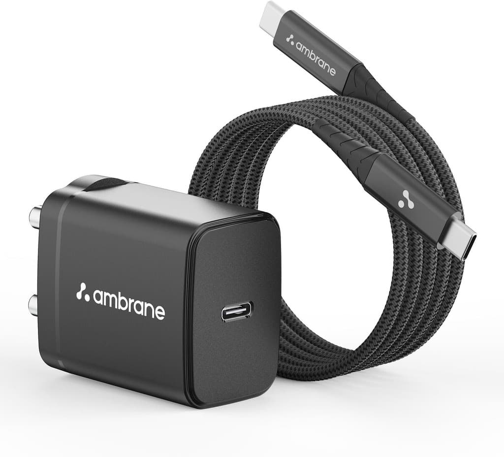Ambrane 25 W 3 A Wall Charger for Mobile with Detachable Cable