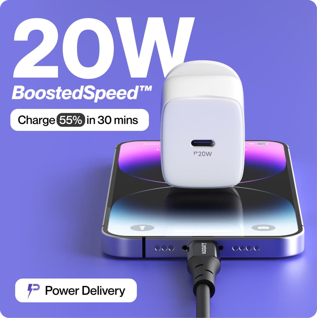 Ambrane 20 W PD 3 A Wall Charger for Mobile