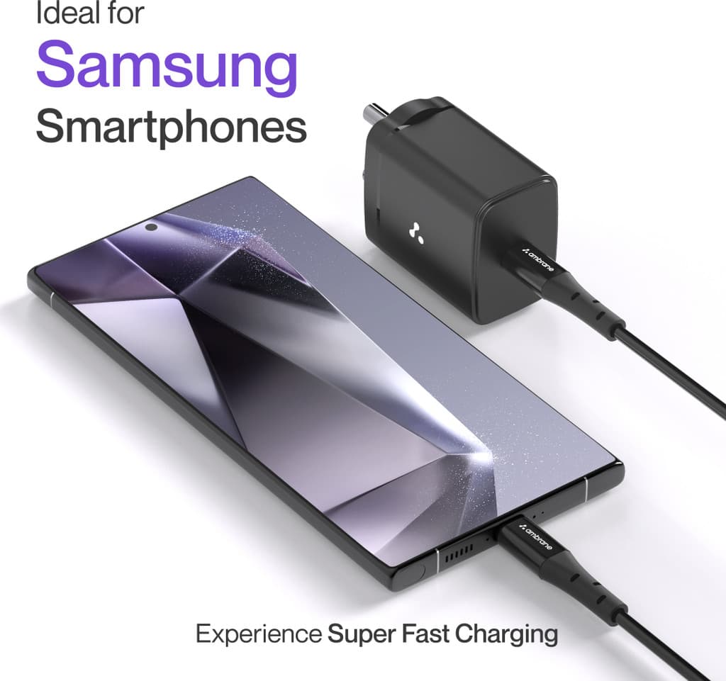 Ambrane 25 W 3 A Wall Charger for Mobile with Detachable Cable