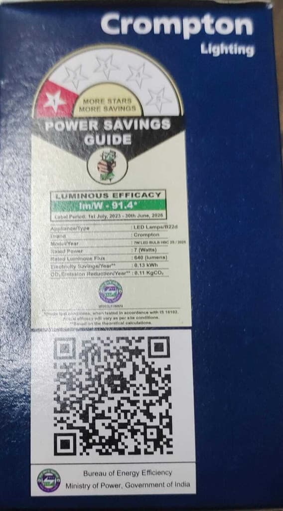 Crompton 5 W Basic Standard B22 LED Bulb