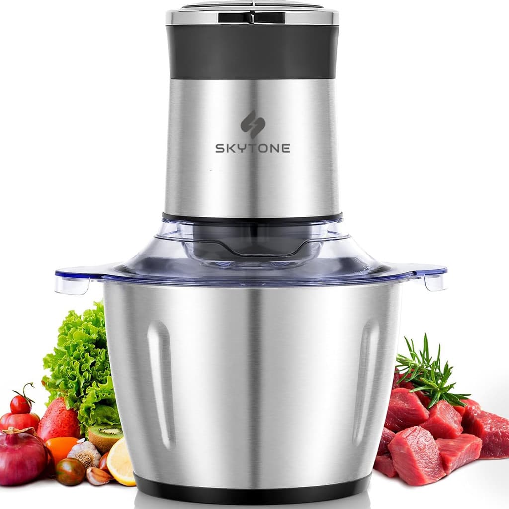 SKYTONE by skytone Stainless Steel Electric 3 Liter Meat Grinders with Bowl 700W Food Chopper Electric Vegetable & Fruit Chopper