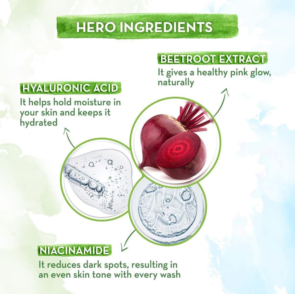 Mamaearth Beetroot Natural Pink Glow Combo | Beetroot Gentle Face Wash (100ml) And Beetroot Hydraful Moisturizer (50ml) | Combo Pack
