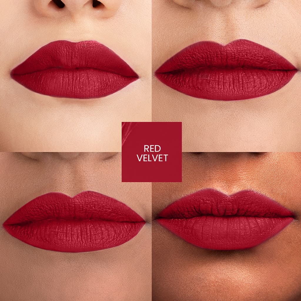 Lakmé Forever Matte Liquid Lip Colour | Red Velvet + Red Revival