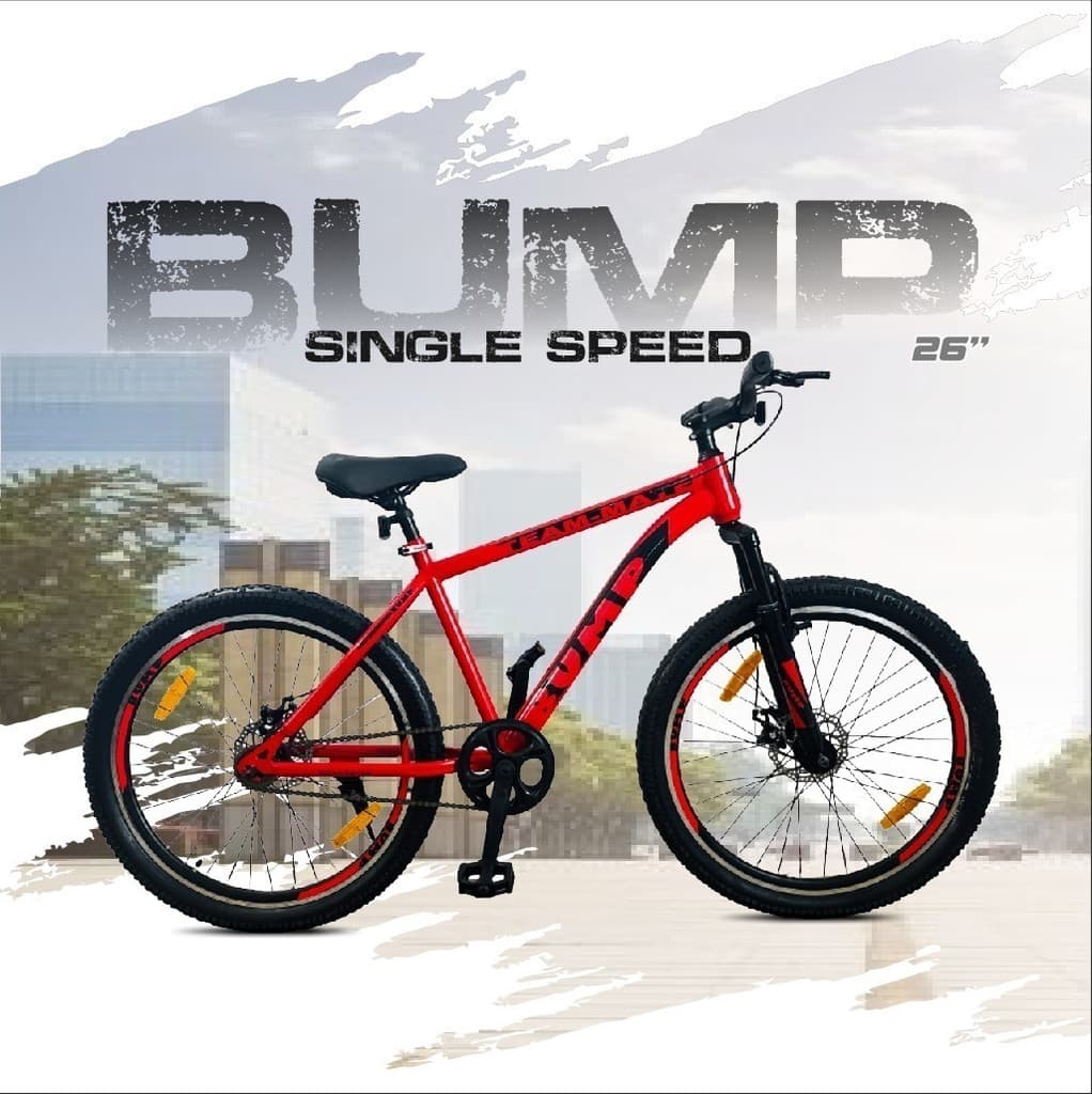 CAYA Bump Team-Mate 26" Matte Finish Dual Disc, Double Wall Alloy Rims, Front Shocker 26 T (inch) BMX Cycle