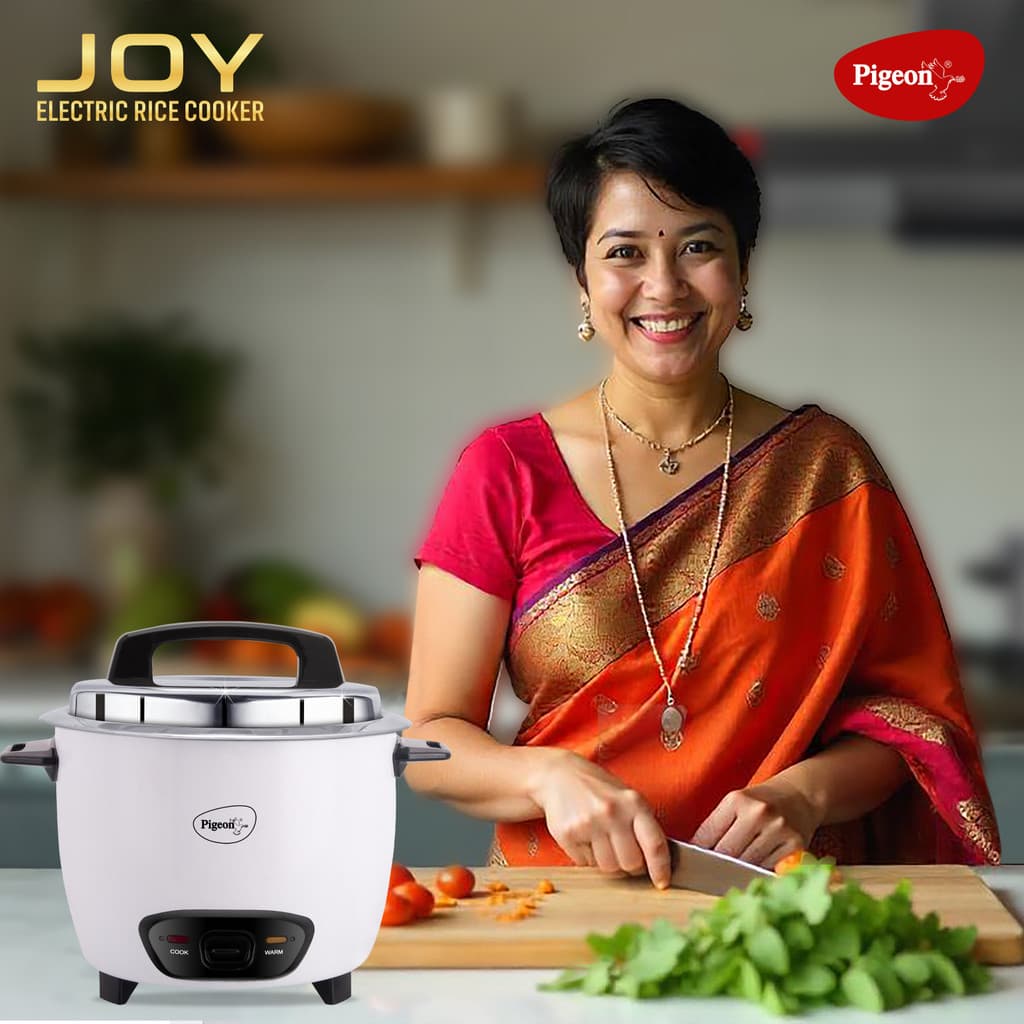 Pigeon JOY SINGLE POT
AUTOMATIC MULTI COOKER WARMER Electric Rice Cooker with Steaming Feature