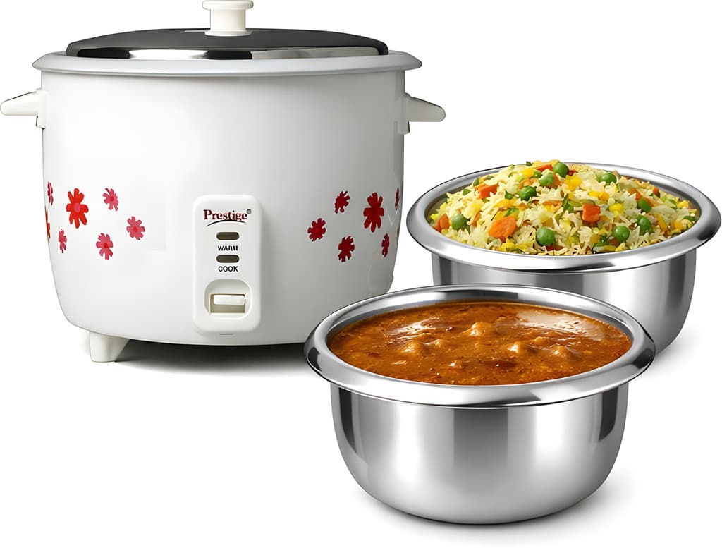 Prestige PRWO 1.8-2 Electric Rice Cooker with Steaming Feature