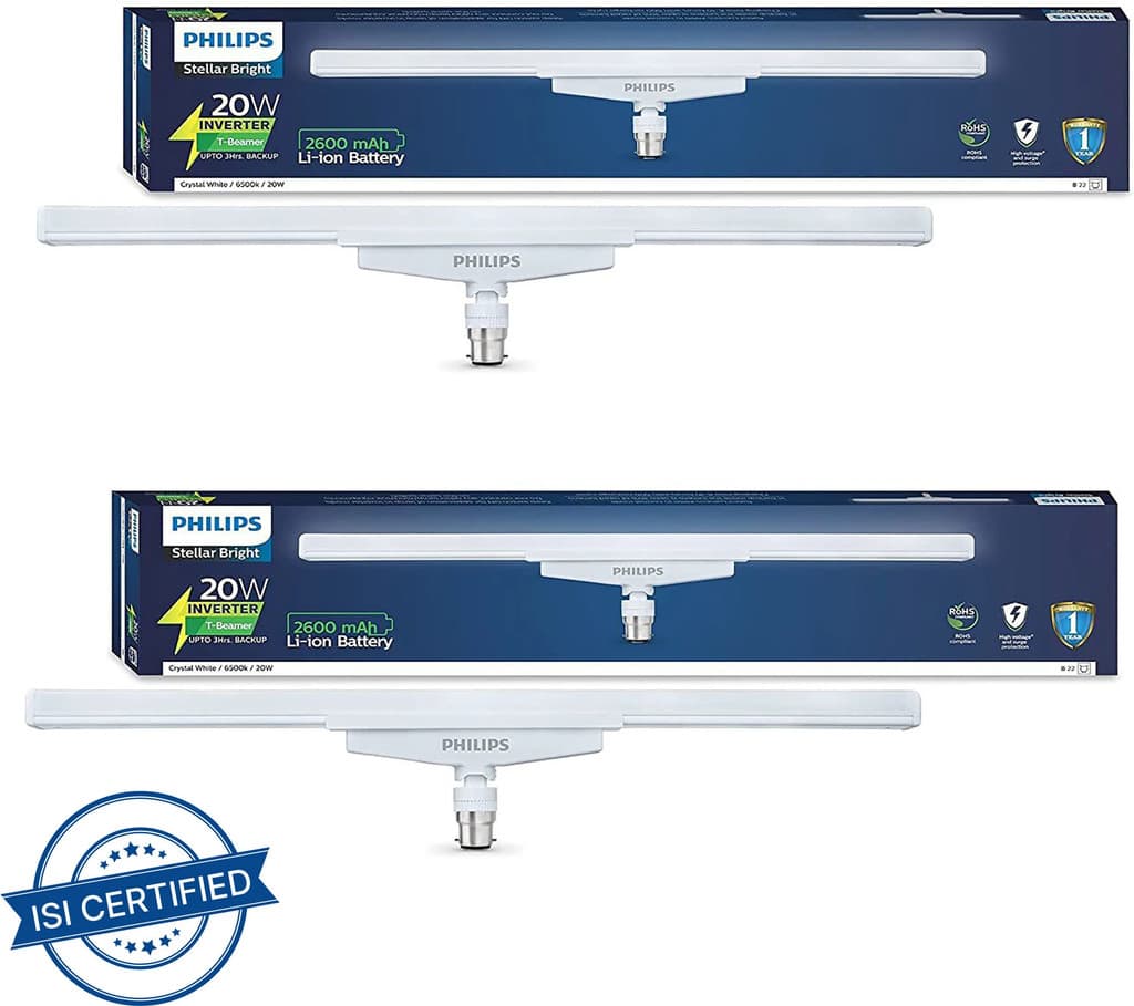 PHILIPS T Beamer 20w Rechargeable Inverter LED T 3 hrs Bulb Emergency Light