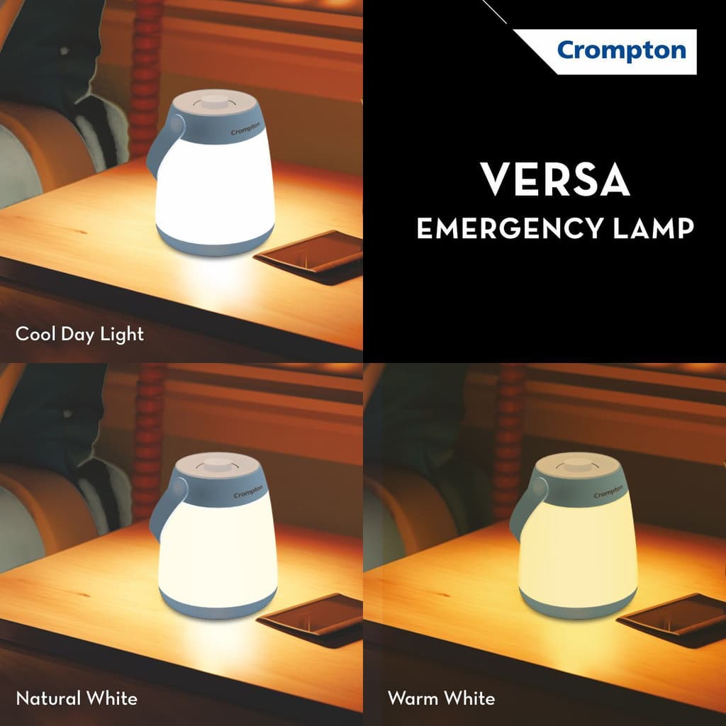 Crompton Versa 5W LED 3 hrs (, Blue) 3 hrs Lantern Emergency Light