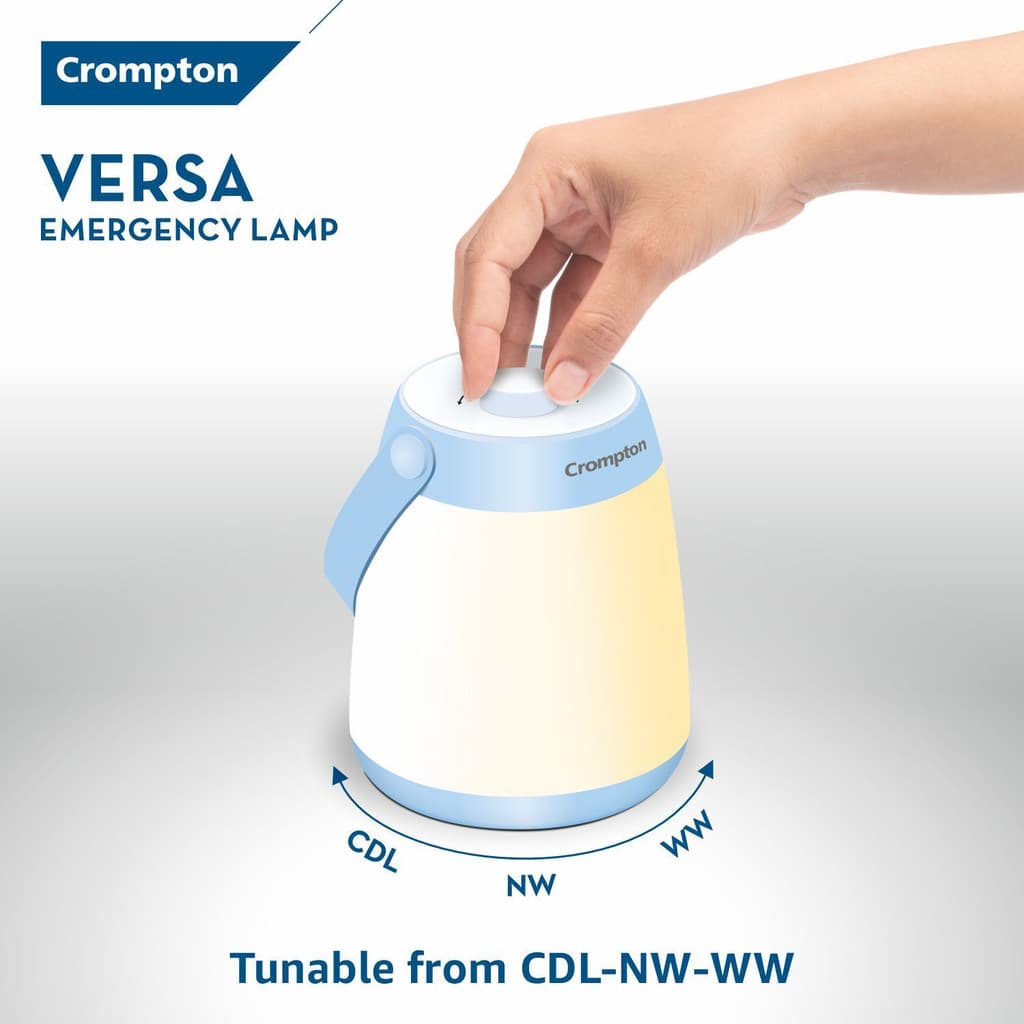 Crompton Versa 5W LED 3 hrs (, Blue) 3 hrs Lantern Emergency Light