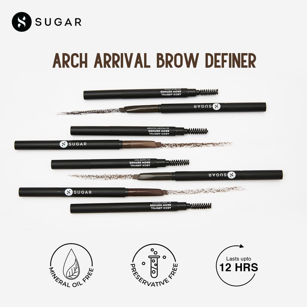 SUGAR Cosmetics Arch Arrival Brow Definer - 02 Taupe Tom